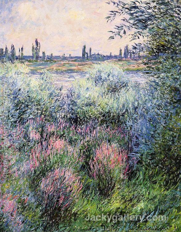 A Spot On The Banks Of The Seine by Claude Monet paintings reproduction